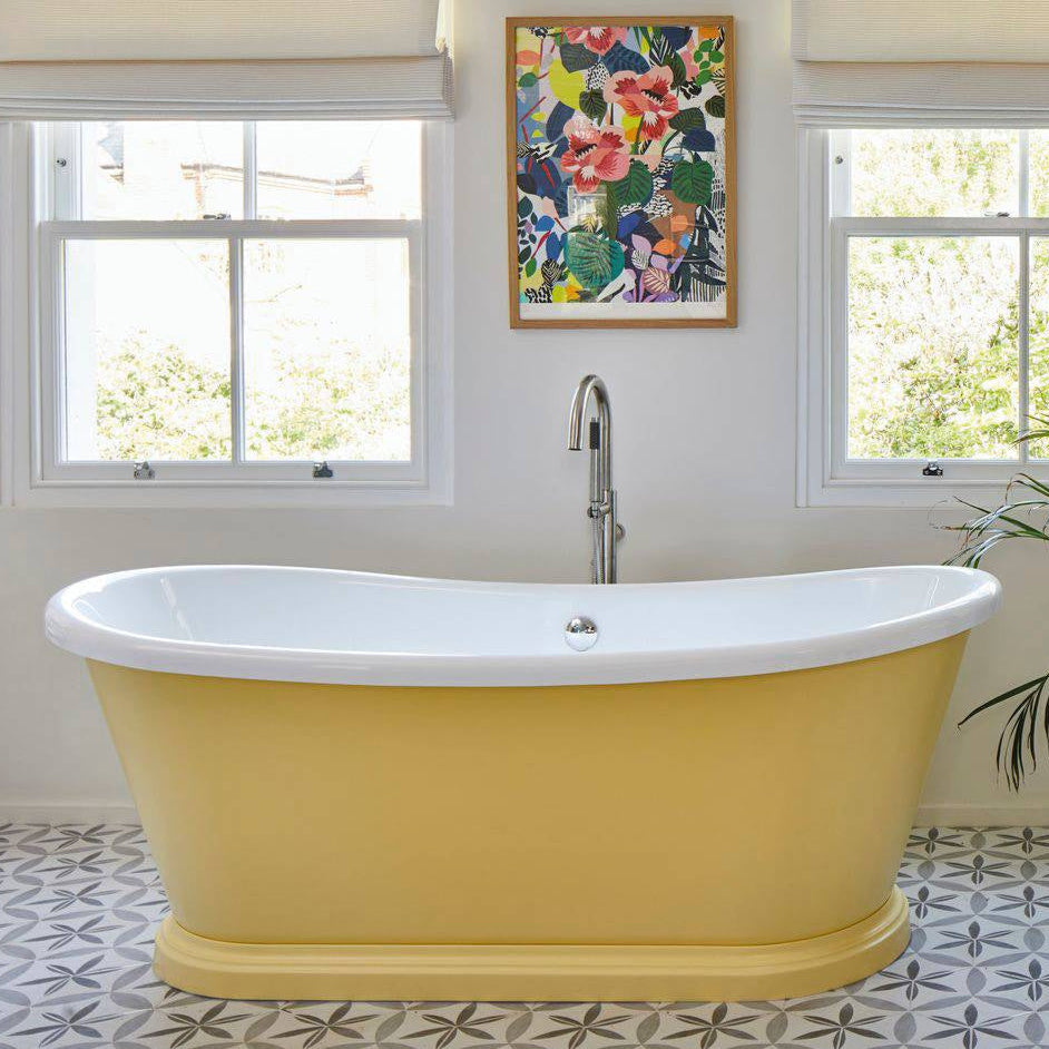 BC Designs The Boat Bath Acrylic Polished White BAS065 LS1