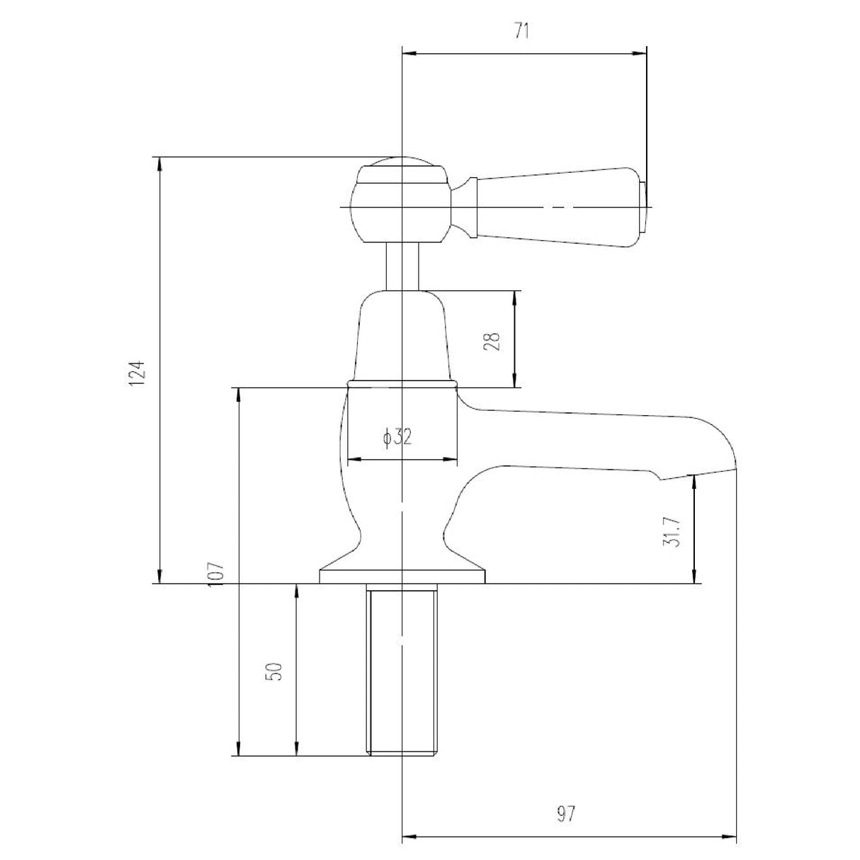 Hudson Reed Topaz Lever Basin Pillar Taps Chrome BC301DL LD