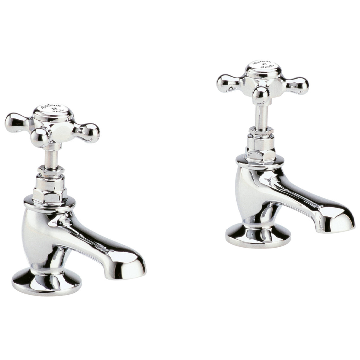 Hudson Reed Topaz Crosshead Basin Pillar Taps Chrome BC301HX