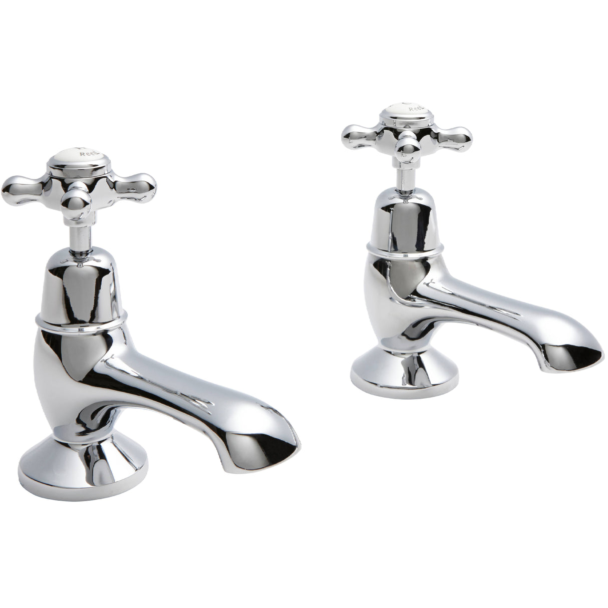 Hudson Reed Topaz Crosshead Bath Pillar Taps Chrome BC302DX