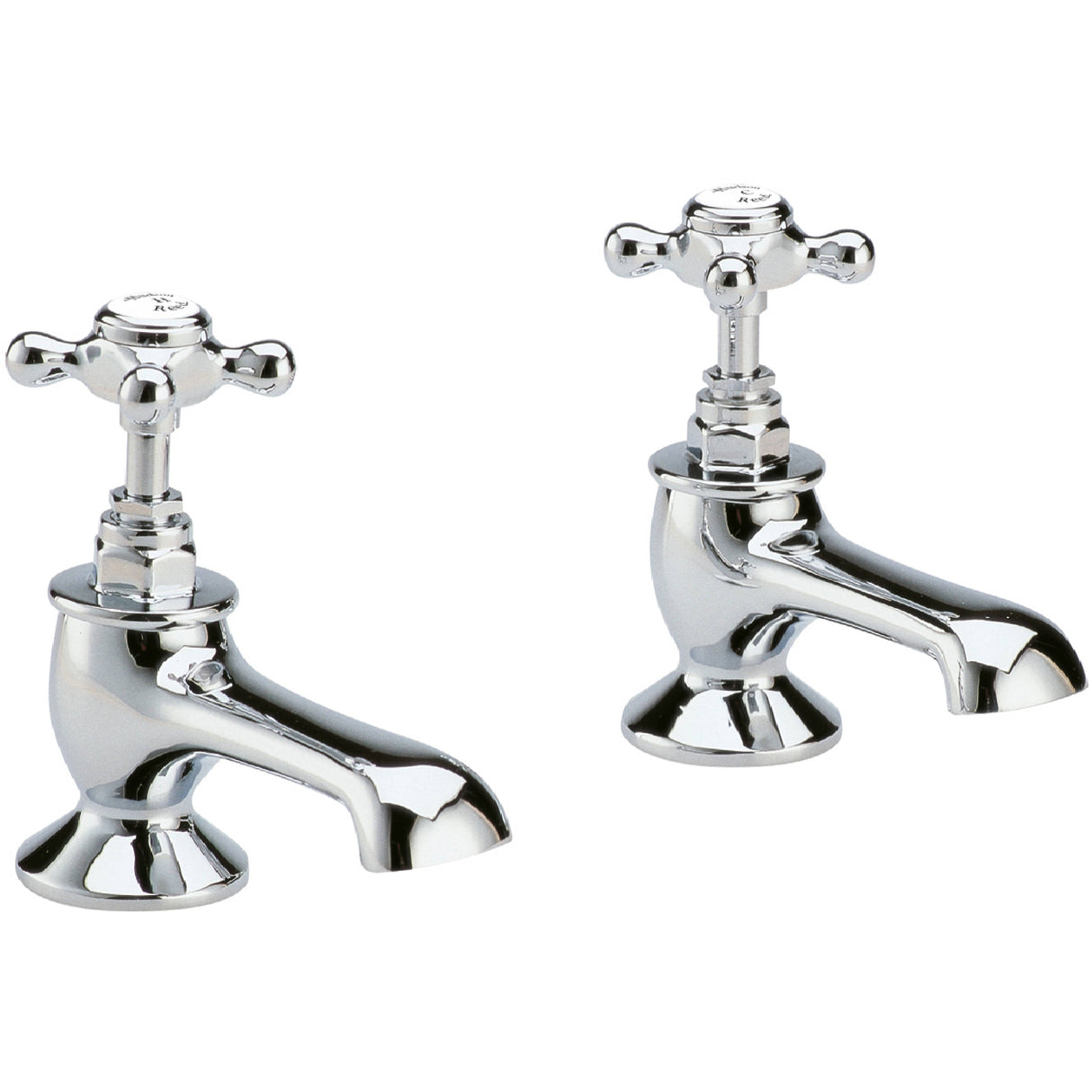 Hudson Reed Topaz Crosshead Bath Pillar Taps Chrome BC302HX