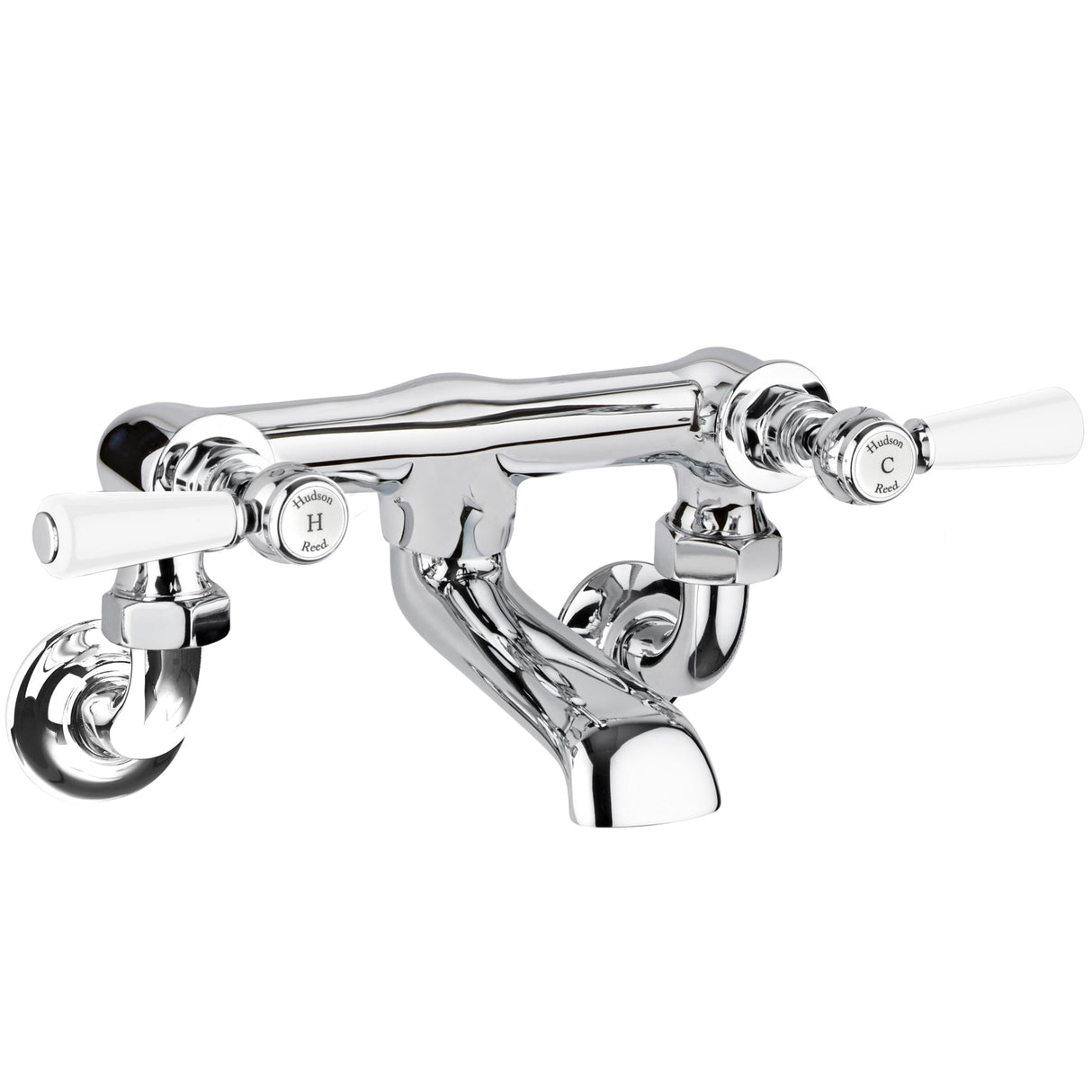 Hudson Reed Topaz Lever Wall Mounted Bath Filler Tap Chrome BC303HLWM