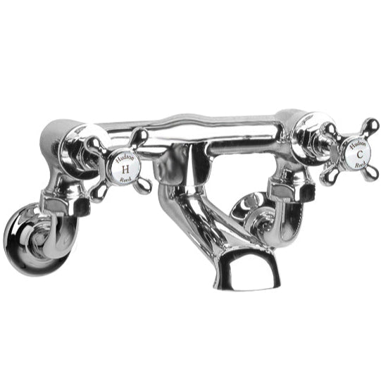 Hudson Reed Topaz Crosshead Wall Mounted Bath Filler Tap Chrome BC303HXWM