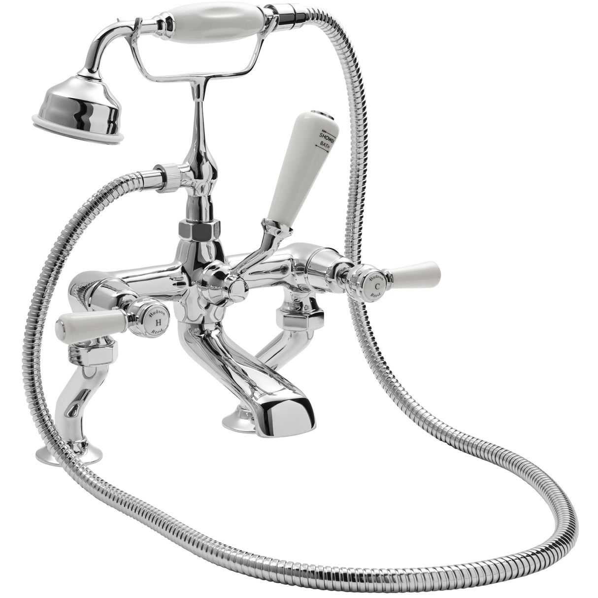 Hudson Reed Topaz Lever Bath Shower Mixer Tap With Shower Kit BC304DL