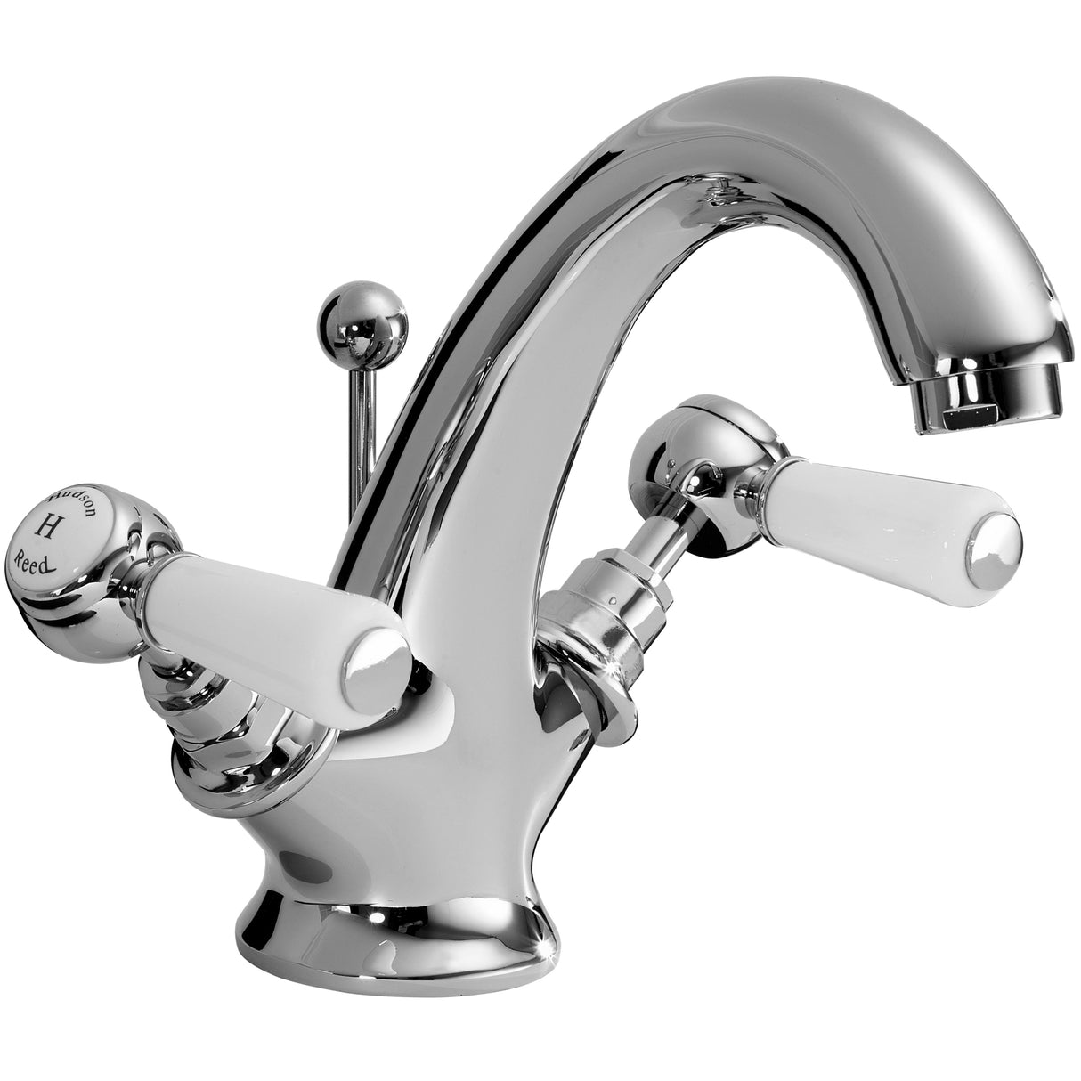 Hudson Reed Topaz Lever Basin Mixer Tap & Waste Chrome Chrome BC305HL