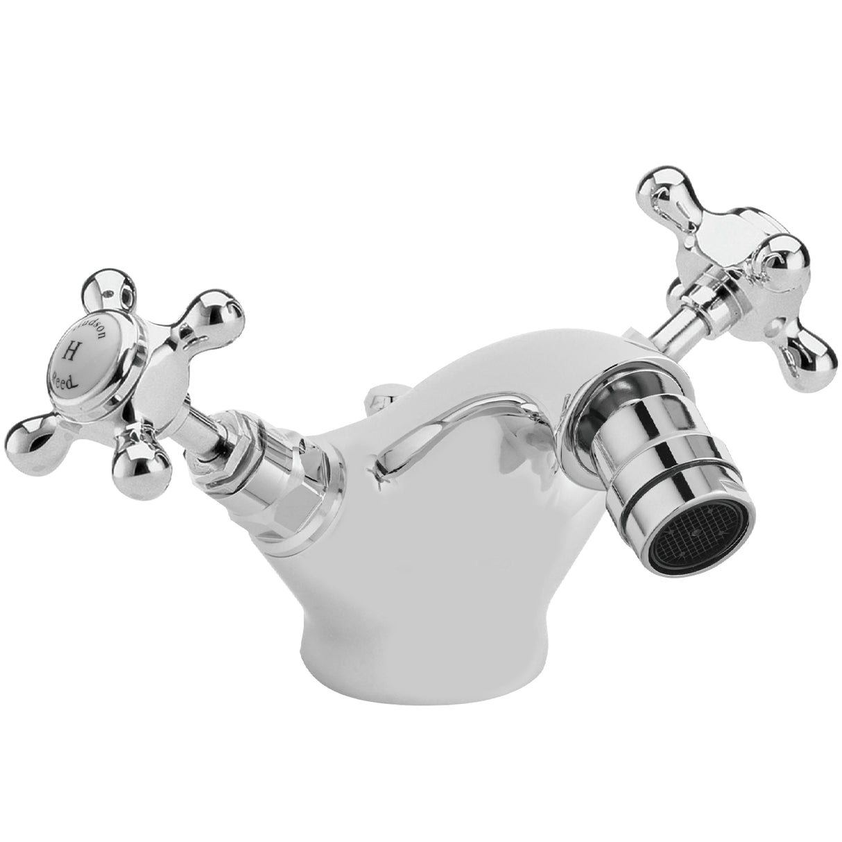 Hudson Reed Topaz Crosshead Bidet Mixer Tap & Waste Chrome BC306HX