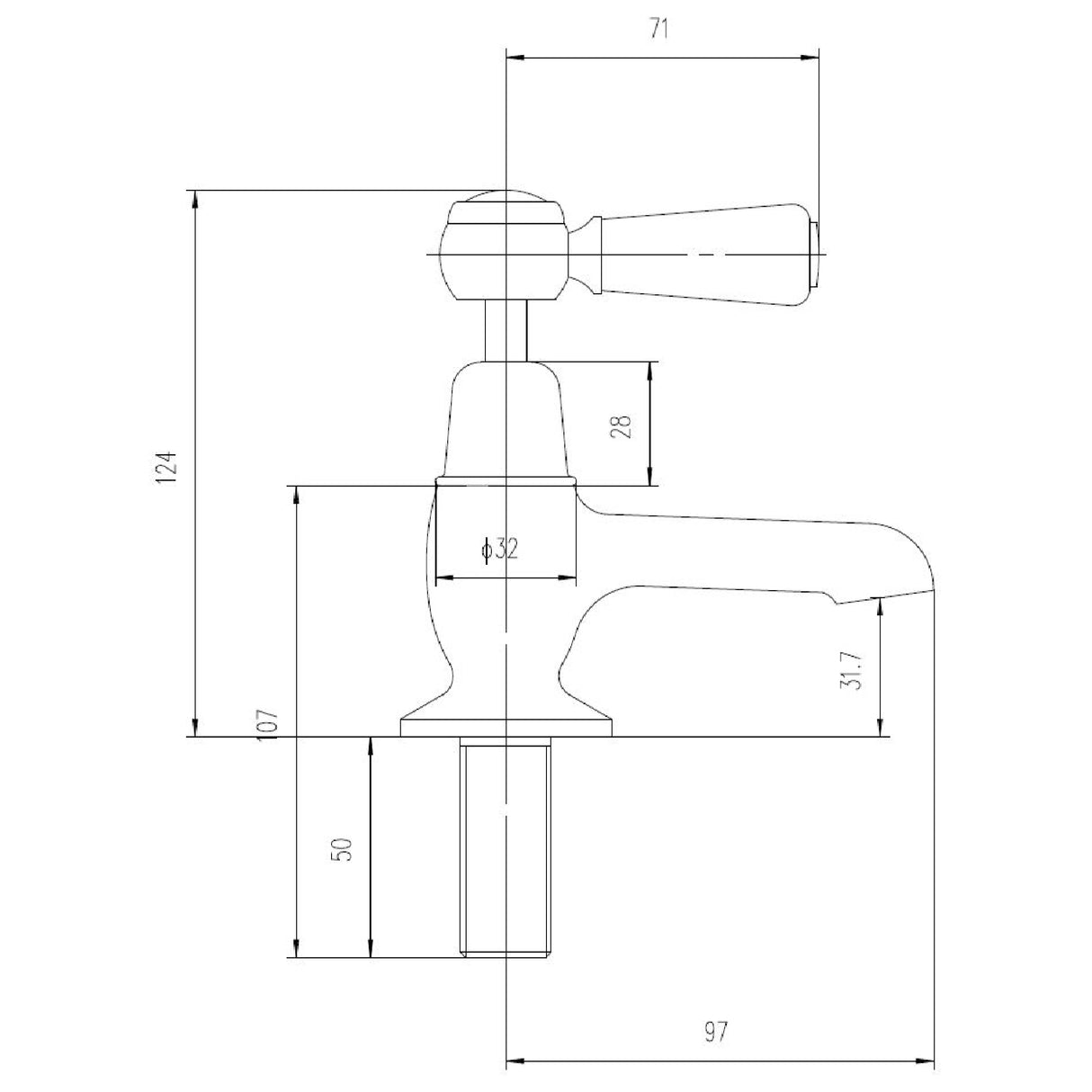 Hudson Reed Topaz Lever Basin Pillar Taps Chrome BC401DL LD