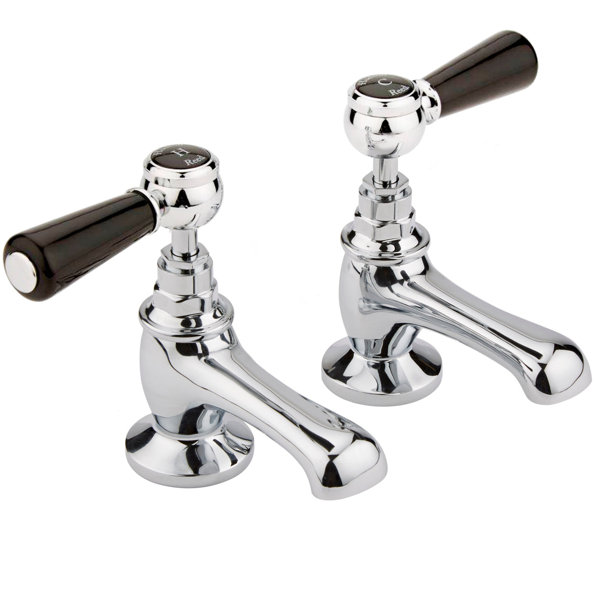 Hudson Reed Topaz Lever Basin Pillar Taps Chrome BC401HL