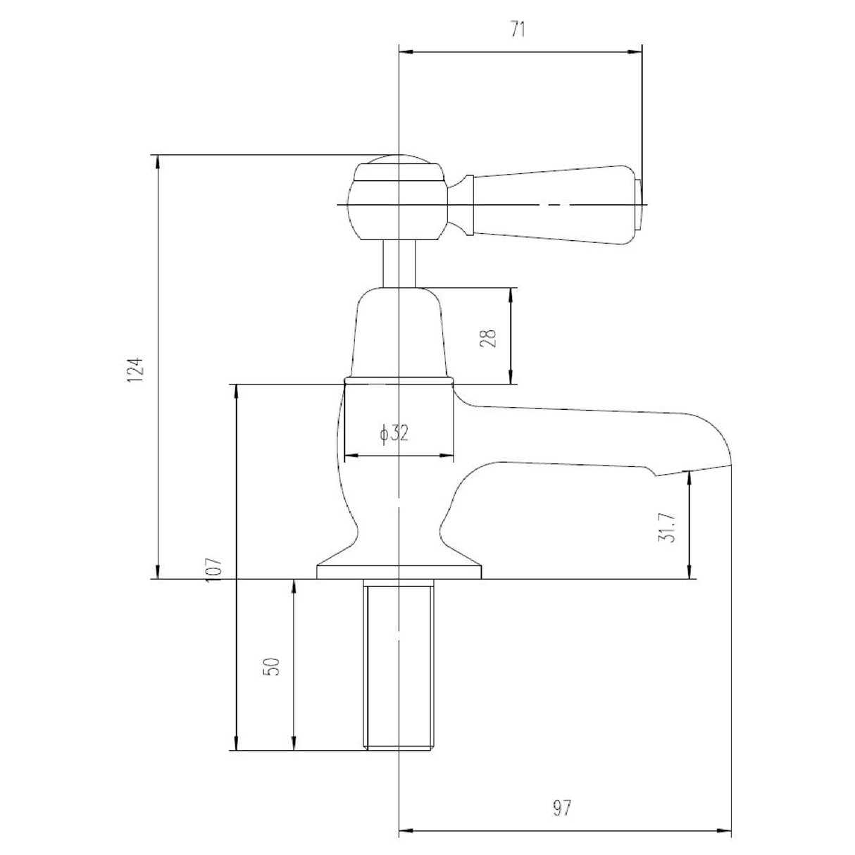 Hudson Reed Topaz Lever Basin Pillar Taps Chrome BC401HL LD