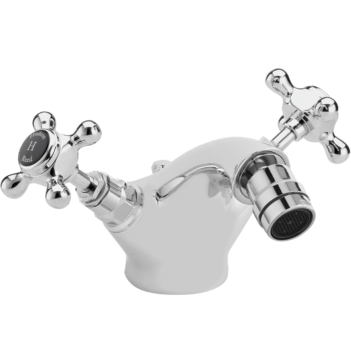 Hudson Reed Topaz Crosshead Bidet Mixer Tap & Waste Chrome BC406HX