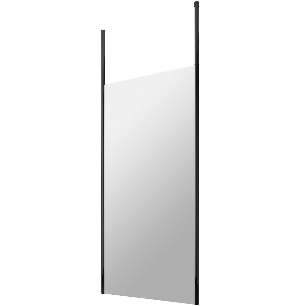 Hudson Reed 8mm Freestanding Wetroom Screen With Ceiling Posts Matt Black BGPCP090