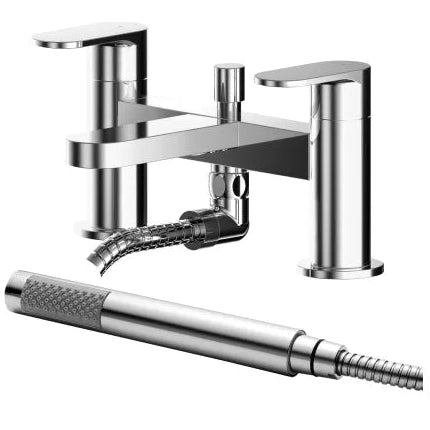 Nuie Binsey Bath Shower Mixer Tap with Shower Kit Chrome BIN304