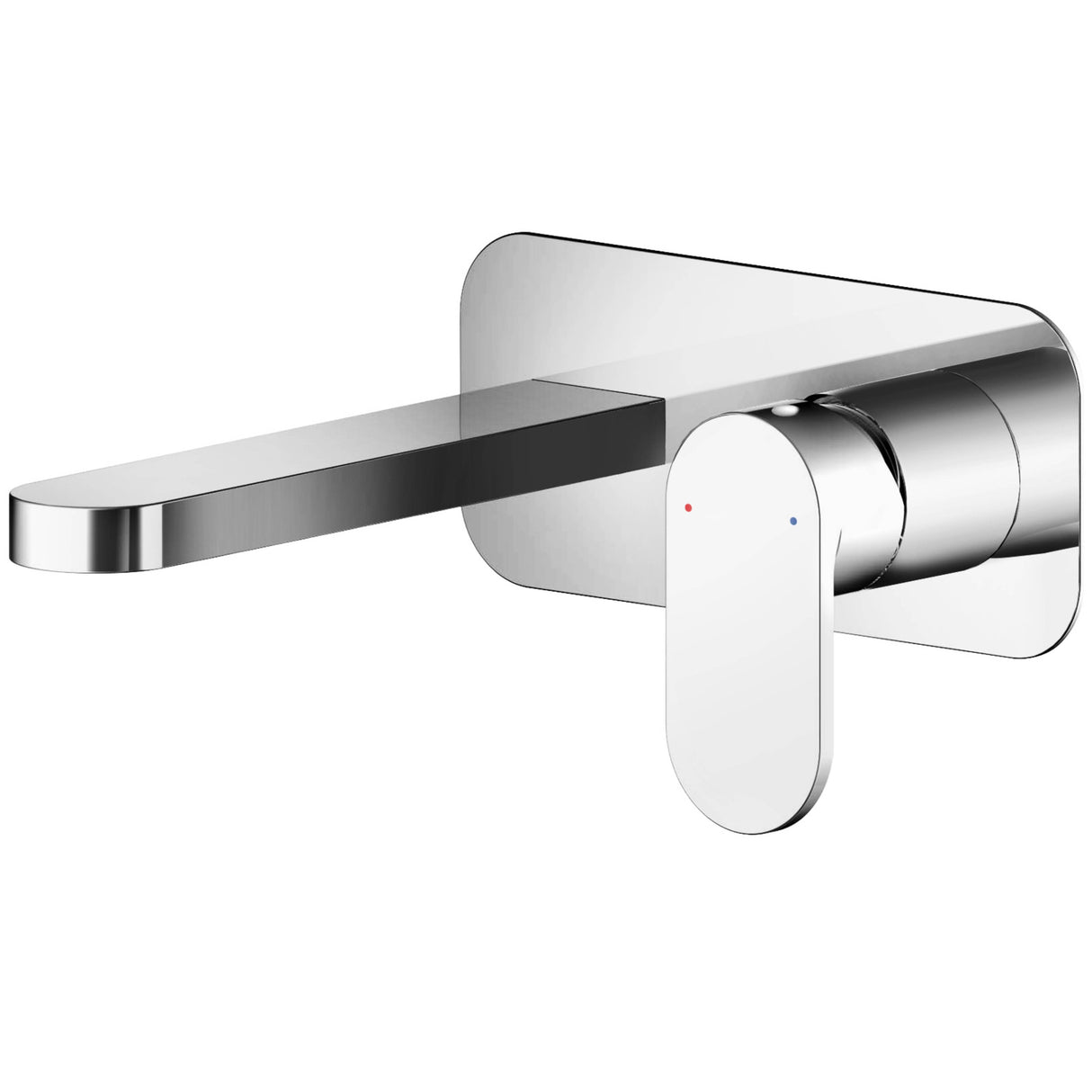 Nuie Binsey 2-Hole Wall Mounted Basin Mixer Tap with Plate Chrome BIN328