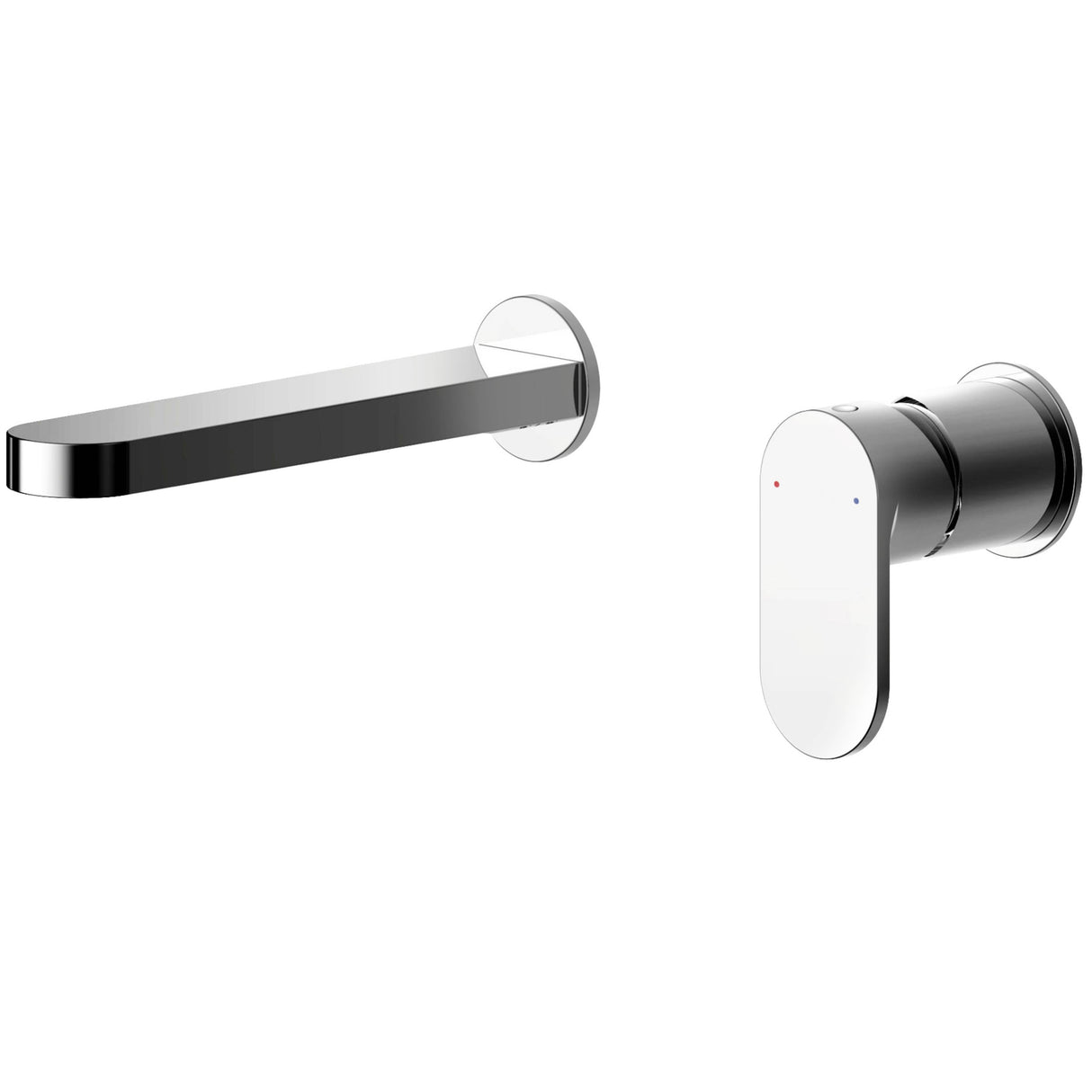 Nuie Binsey 2-Hole Wall Mounted Basin Mixer Tap Chrome BIN381