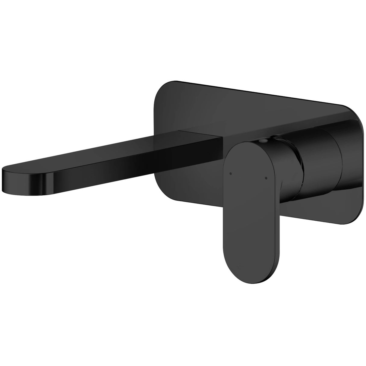 Nuie Binsey 2-Hole Wall Mounted Basin Mixer Tap with Plate Matt Black BIN428