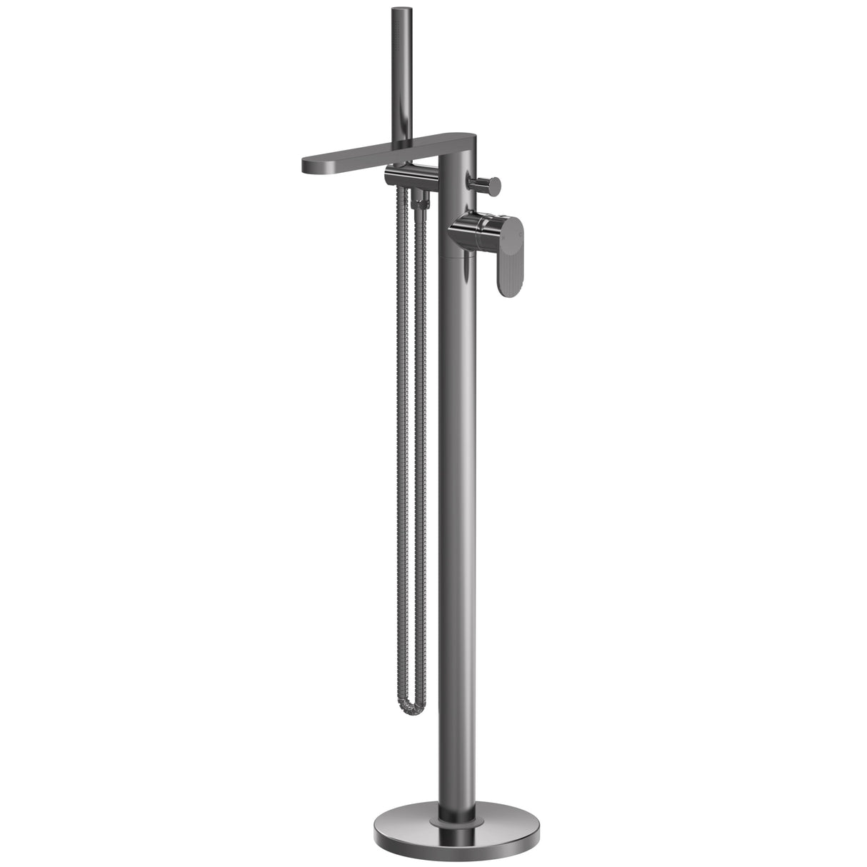 Nuie Cyprus Freestanding Bath Shower Mixer Tap with Shower Kit Brushed Pewter BIN721F