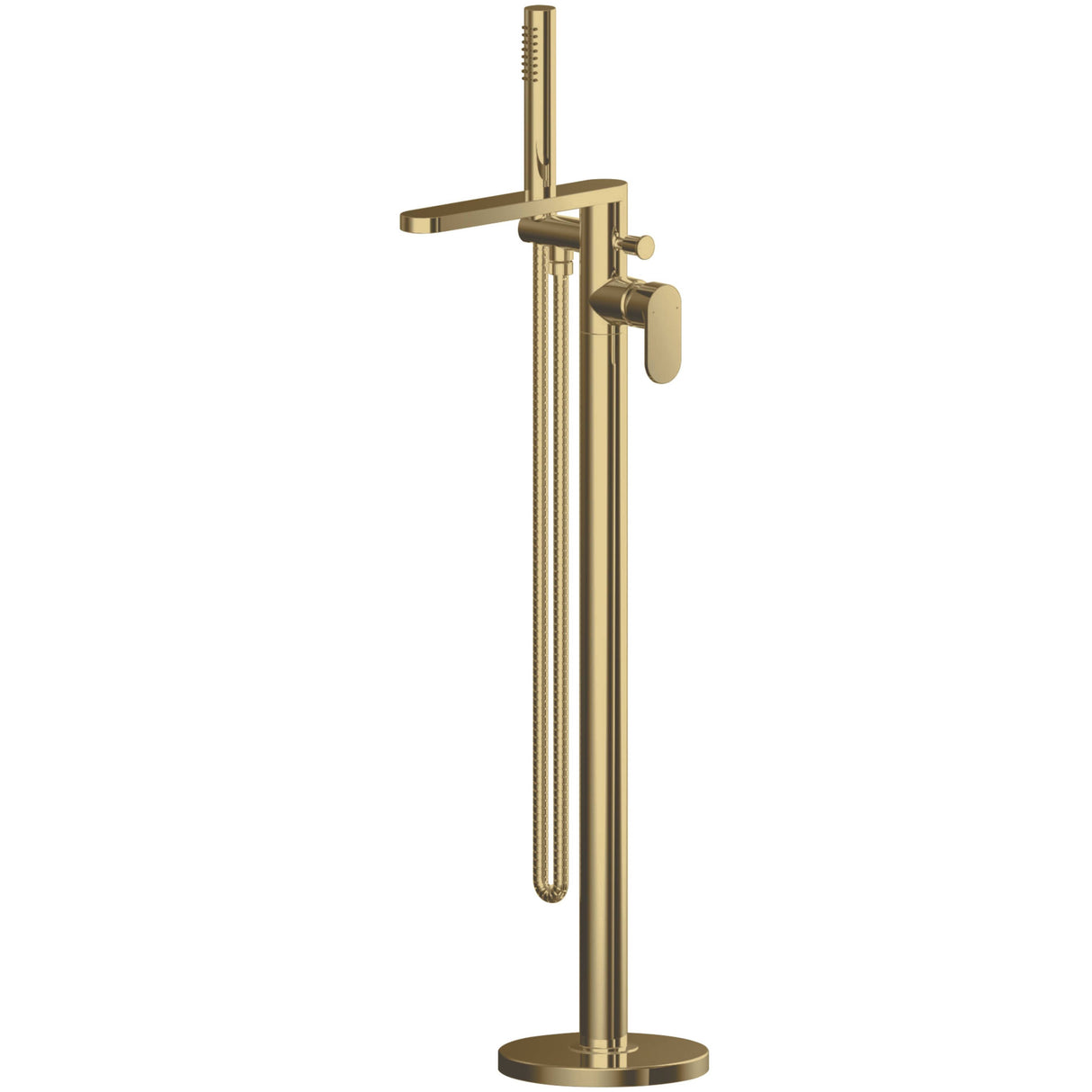 Nuie Binsey Freestanding Bath Shower Mixer Tap with Shower Kit Brushed Brass BIN821