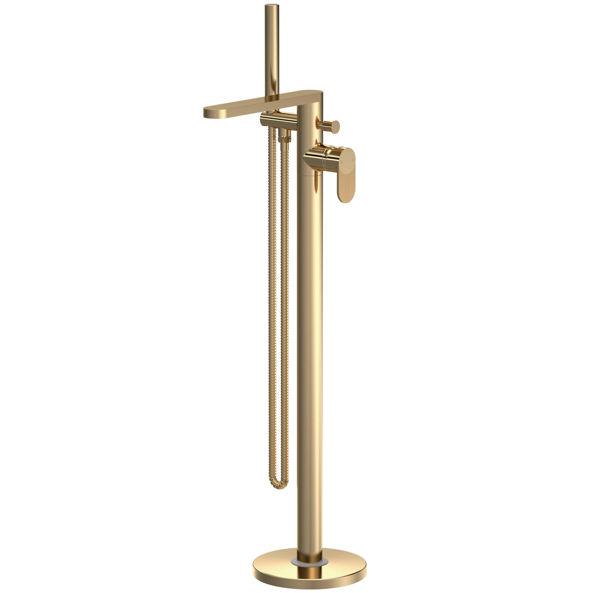 Nuie Cyprus Freestanding Bath Shower Mixer Tap with Shower Kit Brushed Brass BIN821F