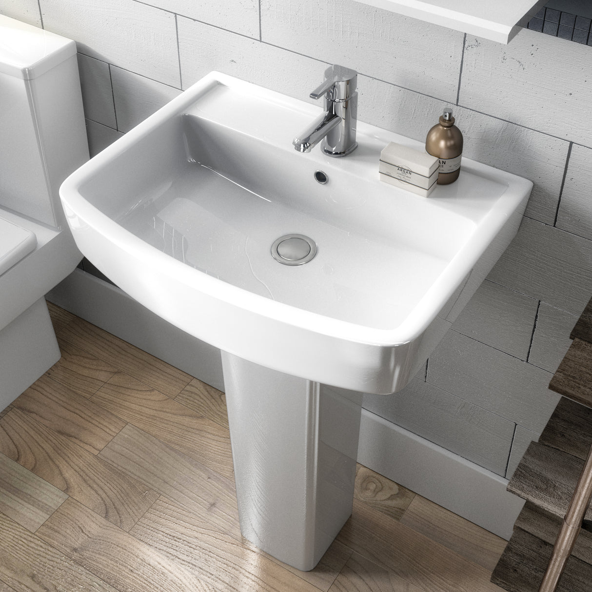 Nuie Bliss Basin & Full Pedestal - 1 Tap Hole CBL010 LS1