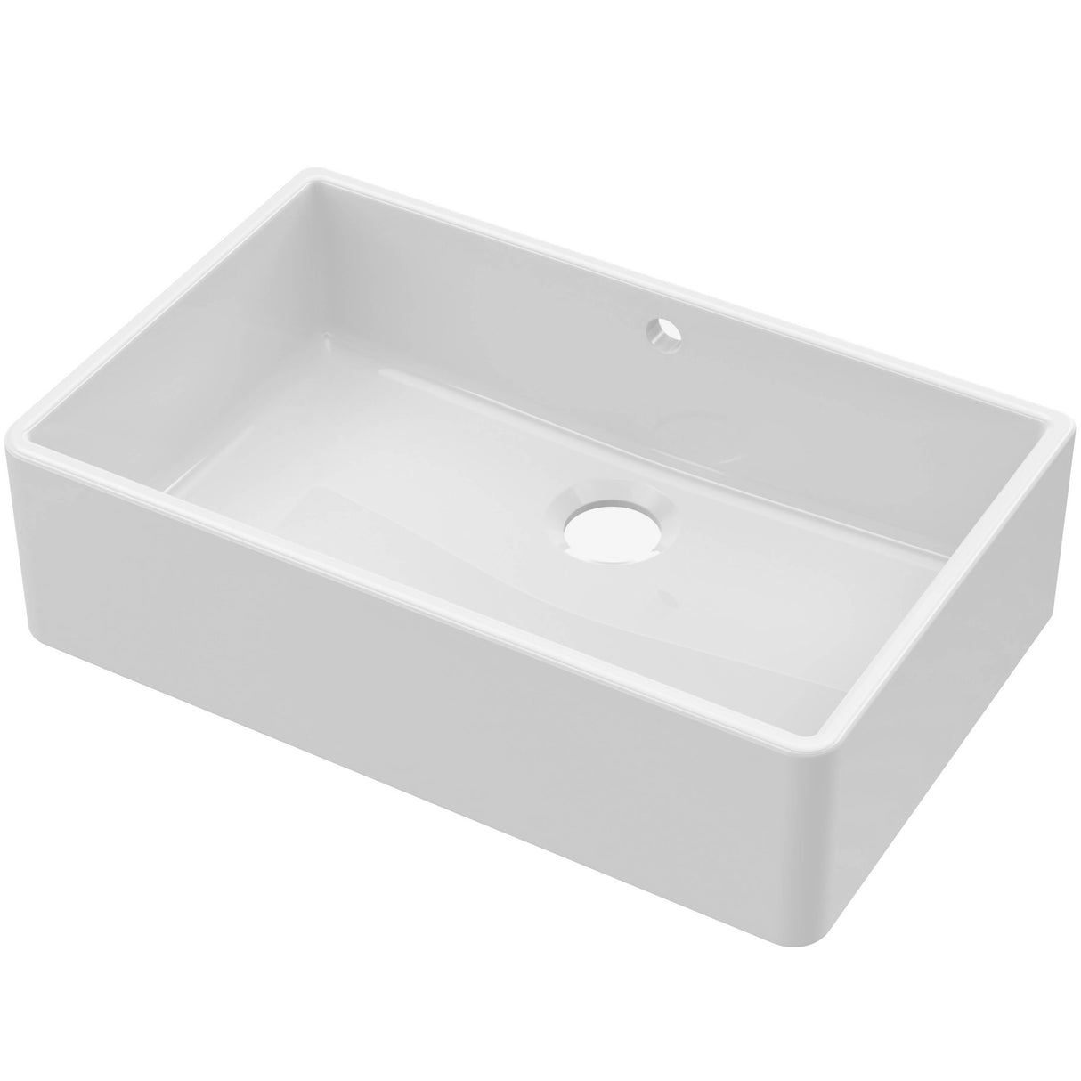 Nuie Butler Sink With Central Waste & Overflow 795 x 500 x 220mm - White BU10132