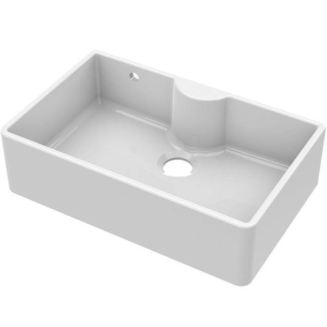 Nuie Butler Sink With Central Waste, Overflow & Tap Ledge 795 x 500 x 220mm - White BU12132