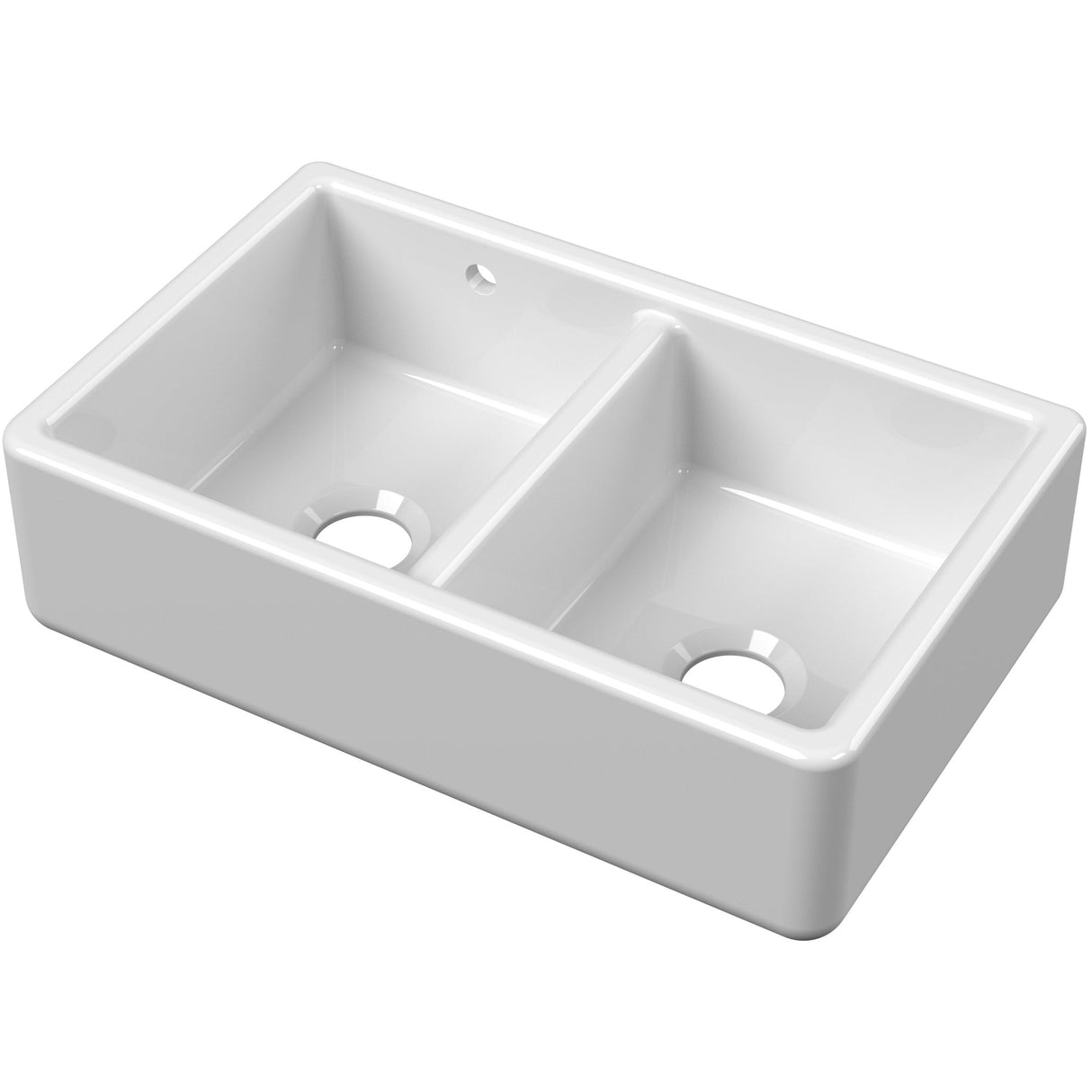 Nuie Traditional 2.0 Bowl Thick Edge Butler Sink With Overflow 795 x 500 x 220mm  - White BU171AS32D