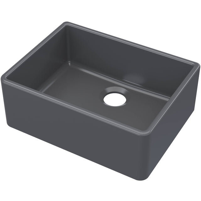 Nuie Butler Sink With Central Waste 595 x 450 x 220mm  - Soft Black BU40024