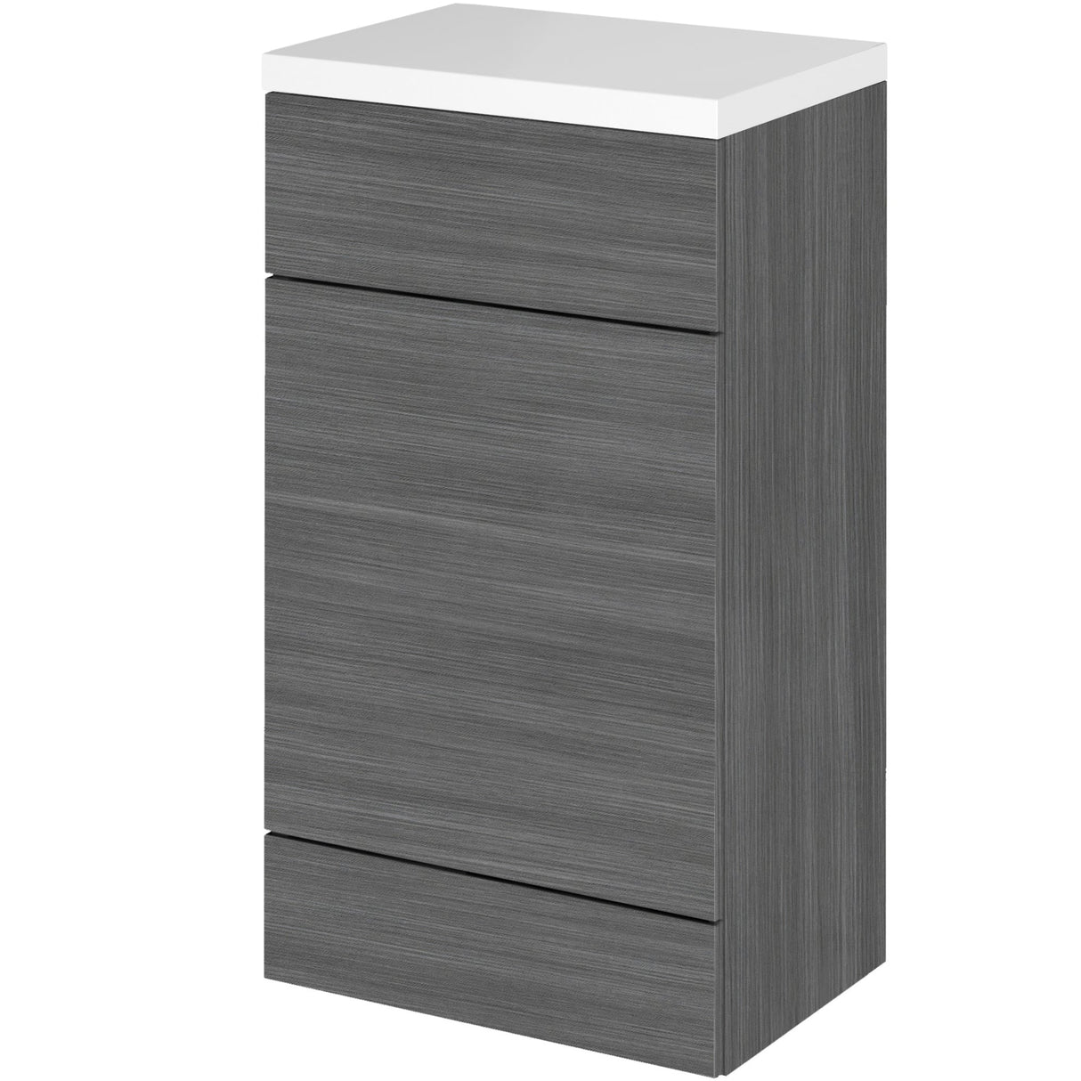 Hudson Reed Fusion Full Depth 500mm WC Unit & Top Anthracite Woodgrain CBI505