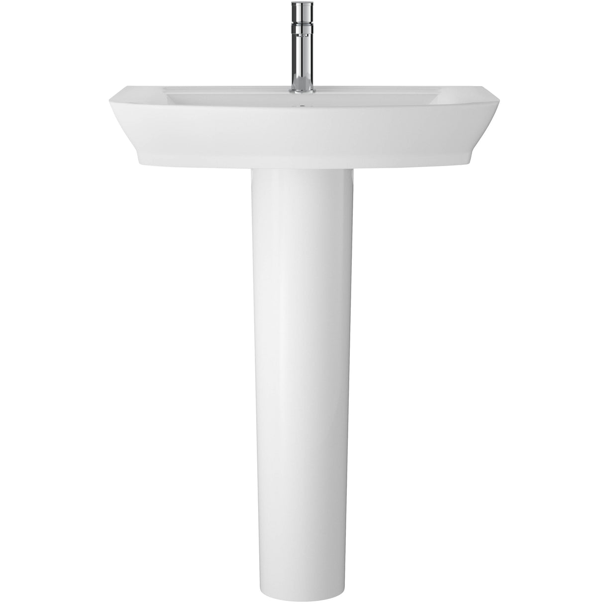 Hudson Reed Maya Basin & Full Pedestal 650mm wide, 1 Tap Hole White CCL003_1