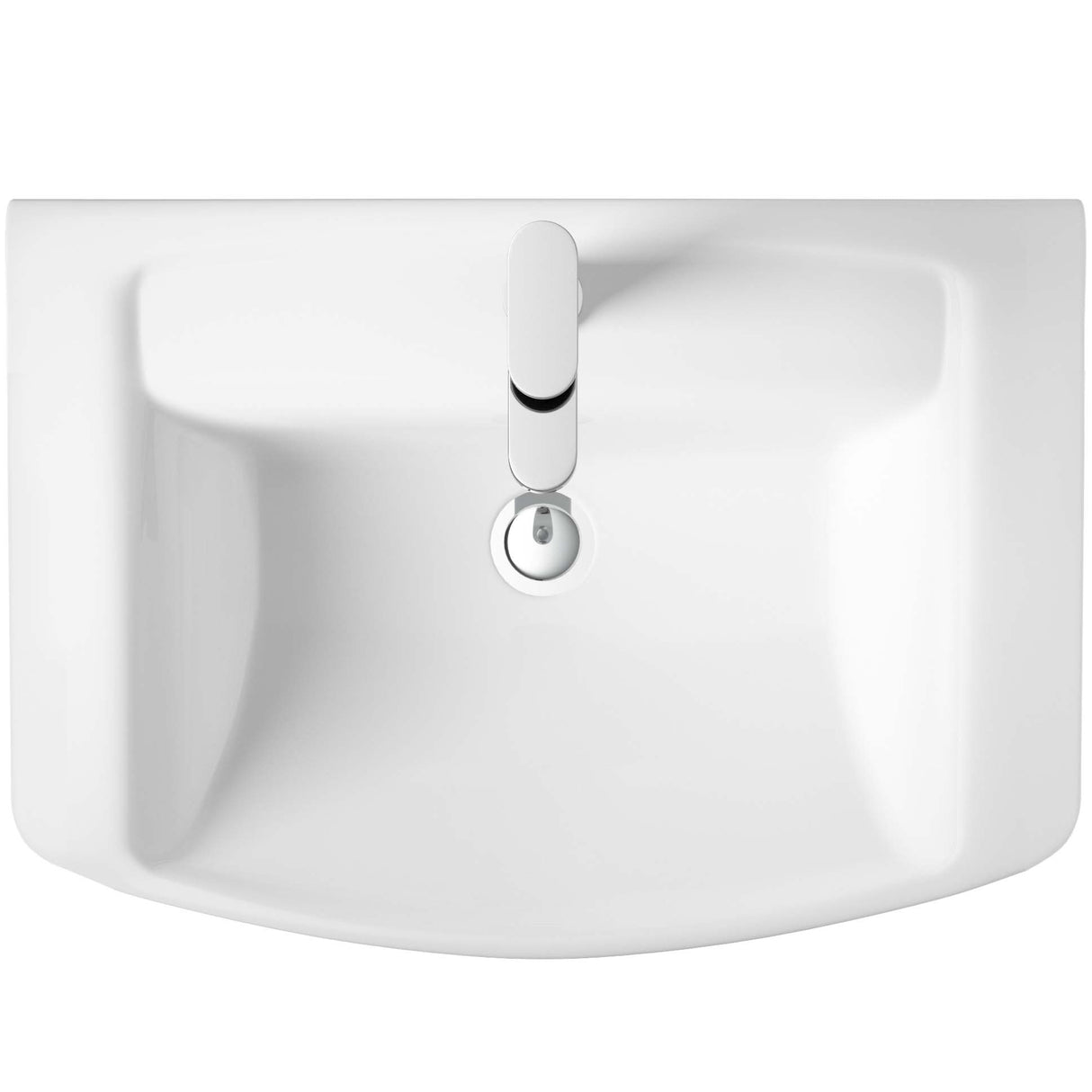 Hudson Reed Maya Basin & Full Pedestal 650mm wide, 1 Tap Hole White CCL003_3