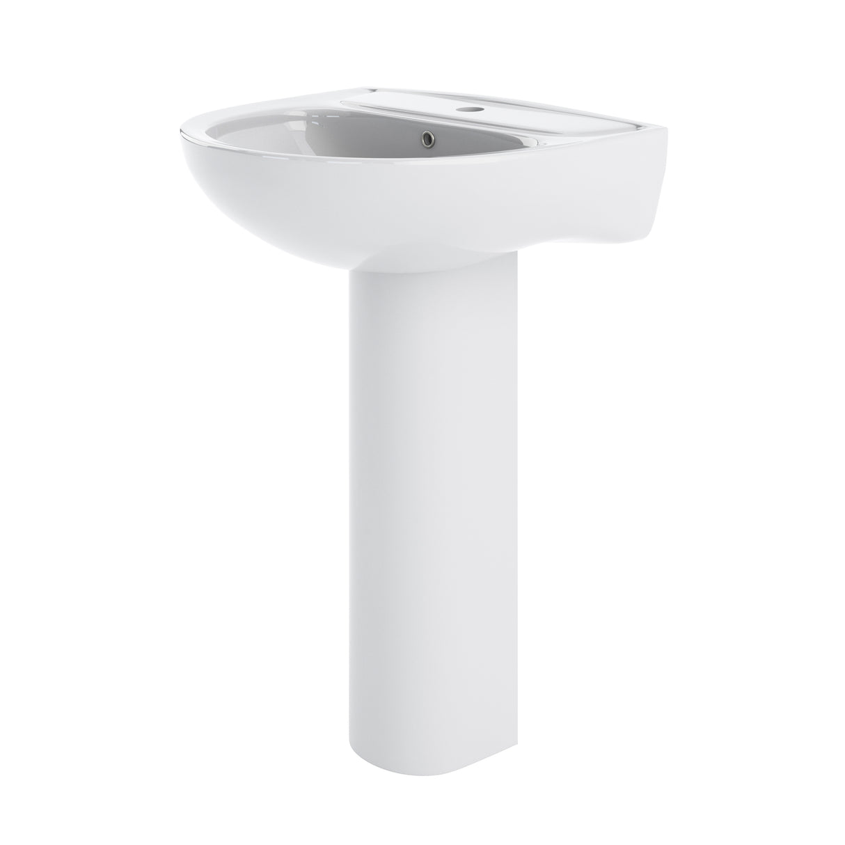 Nuie Lawton Basin & Full Pedestal 550mm wide - 1 Tap Hole CLW003