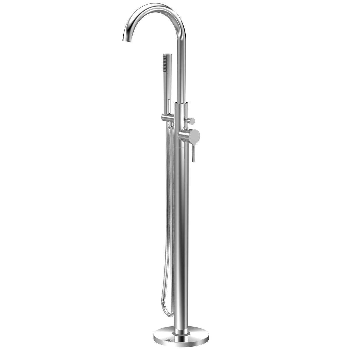 Nuie Aztec Freestanding Bath Shower Mixer Tap with Shower Kit Chrome CLX321