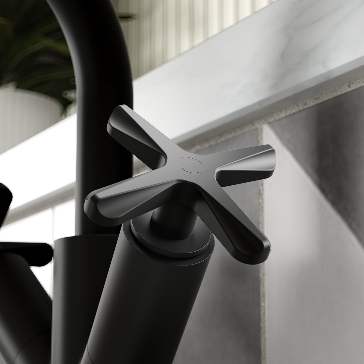 Nuie Aztec Mono Basin Mixer Tap with Waste Matt Black CLX415 LS 2