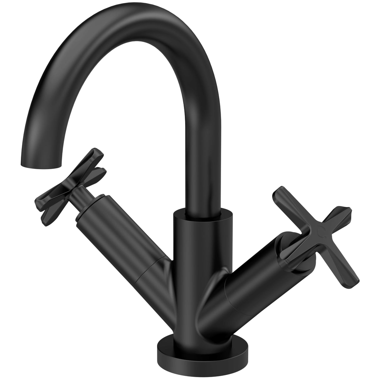 Nuie Aztec Mono Basin Mixer Tap with Waste Matt Black CLX415