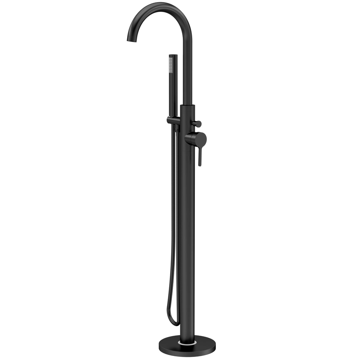 Nuie Aztec Freestanding Bath Shower Mixer Tap with Shower Kit Matt Black CLX421