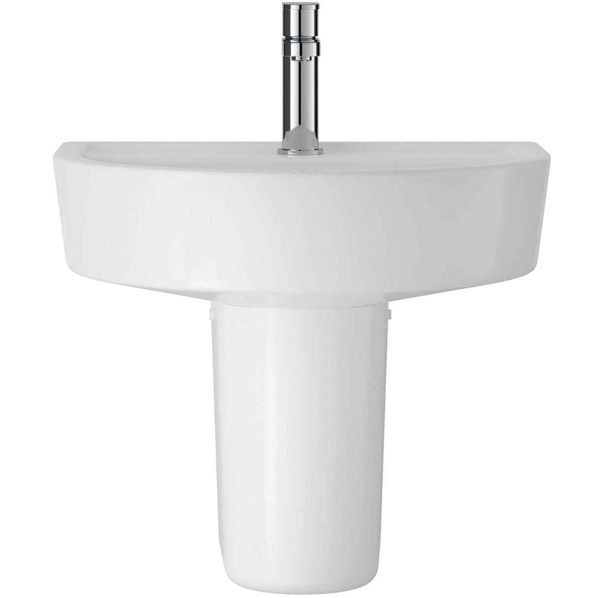 Hudson Reed Luna Wall Hung Basin & Semi Pedestal 520mm wide, 1 Tap Hole White CMA005_1