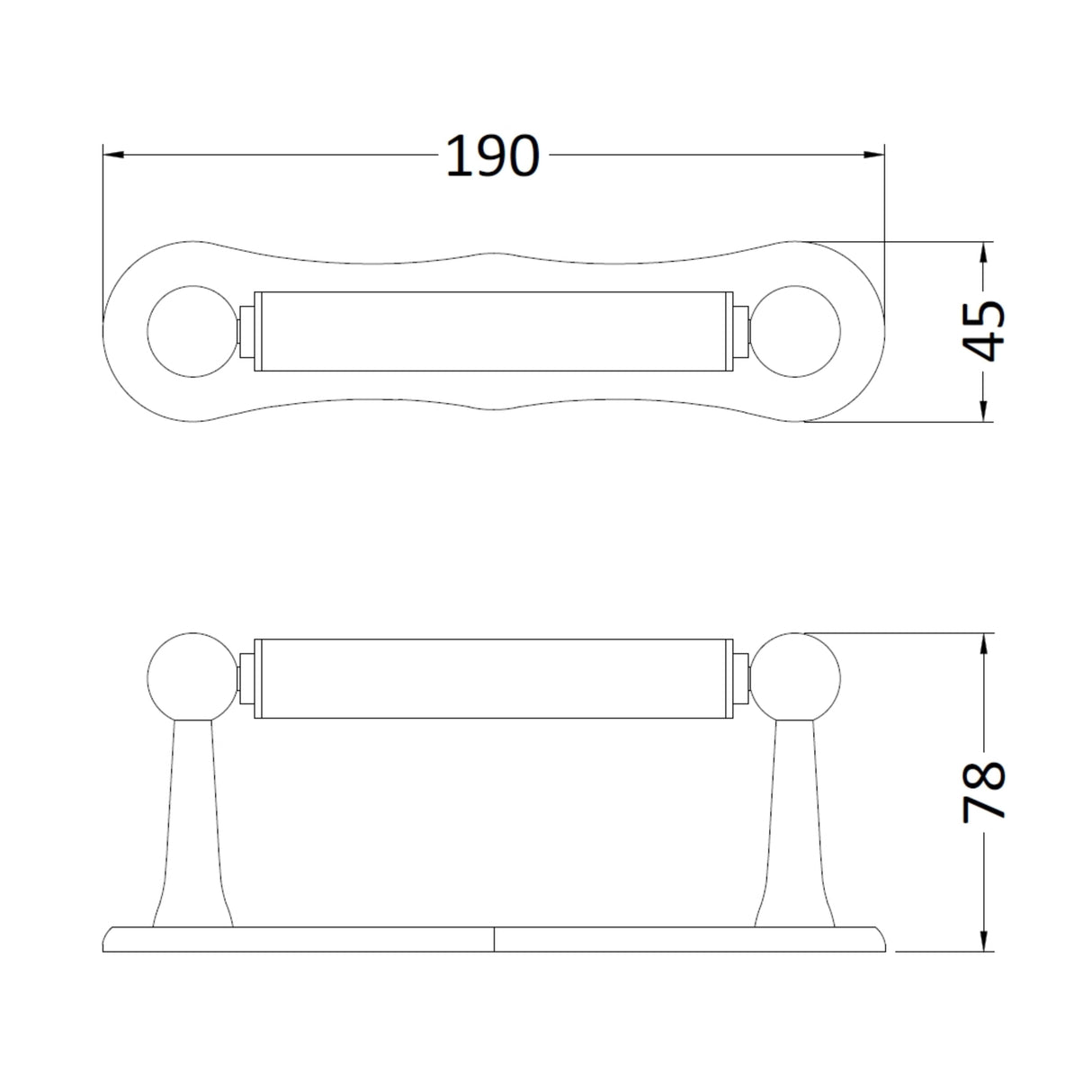 BC Designs Dog Bone Toilet Roll Holder Nickel CMA005N LD