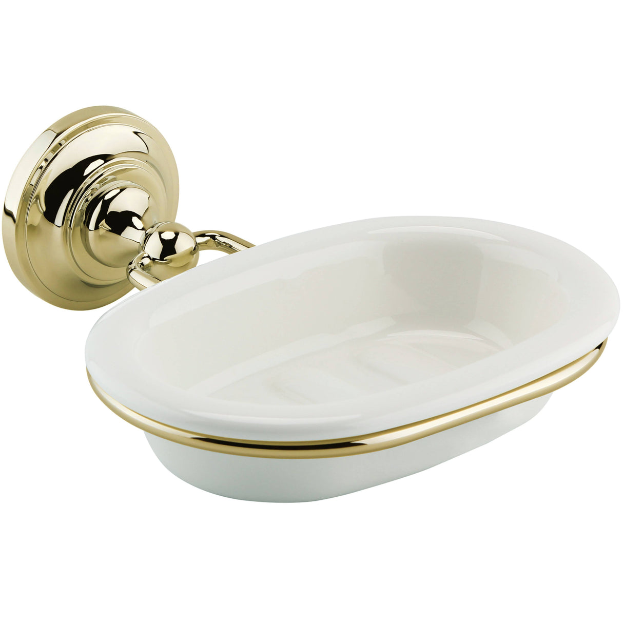 BC Designs Ceramic Soap Dish Holder Brushed Gold CMA015BG