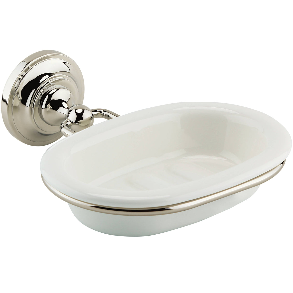 BC Designs Ceramic Soap Dish Holder Nickel CMA015N