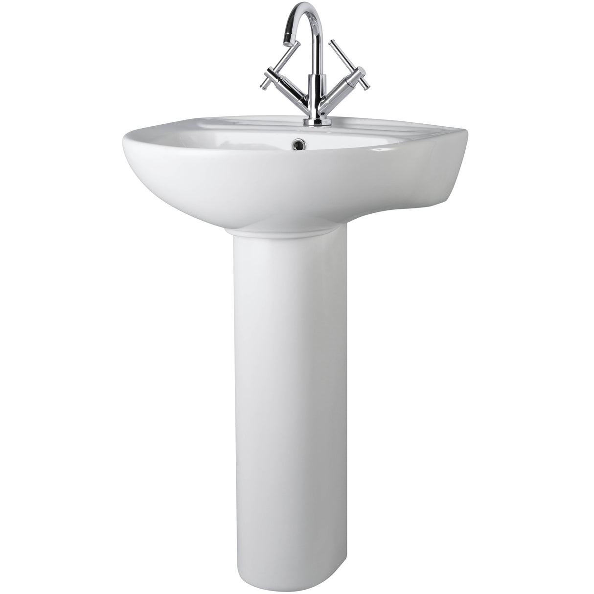 Nuie Melbourne Basin & Full Pedestal 550mm wide - 1 Tap Hole CML002