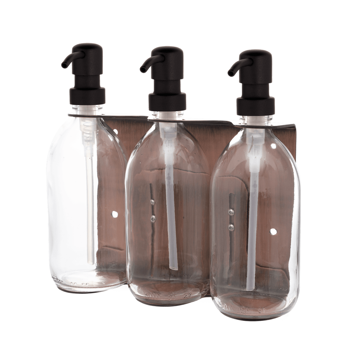 Copper Triple Wall Mounted Soap Dispenser