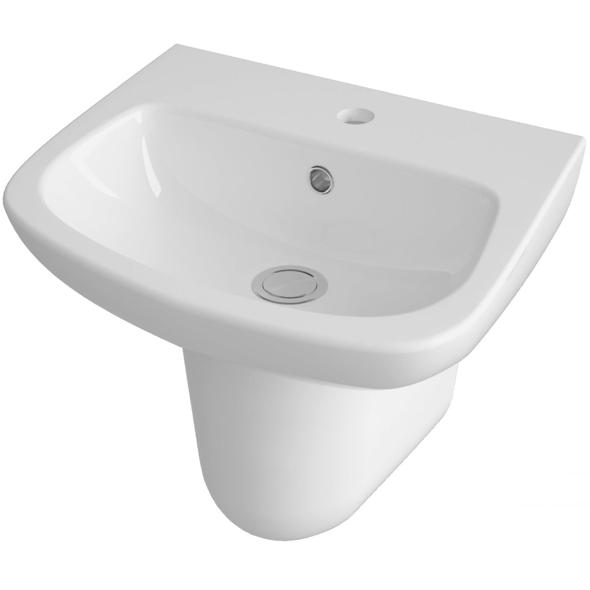Nuie Ambrose Basin & Semi-Pedestal - 1 Tap Hole CPC023