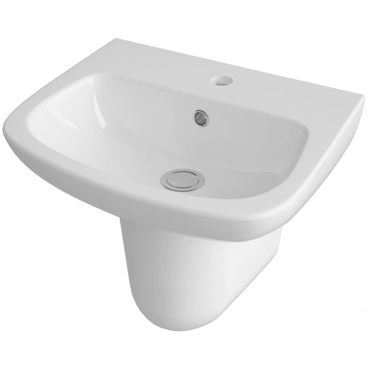 Nuie Ambrose Basin & Semi-Pedestal - 1 Tap Hole CPC024