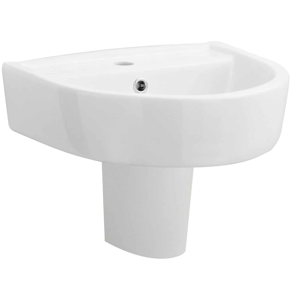 Nuie Provost Basin & Semi-Pedestal - 1 Tap Hole CPV003