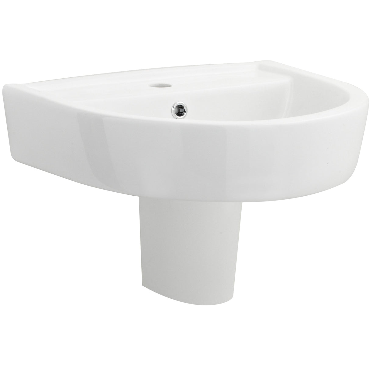 Nuie Provost Basin & Semi-Pedestal - 1 Tap Hole CPV004