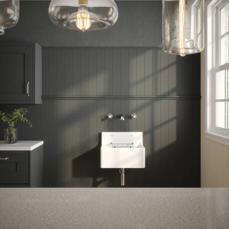 Nuie Ceramic Cleaner Sink With Grid 455 x 362 x 396mm CS10318 LS2