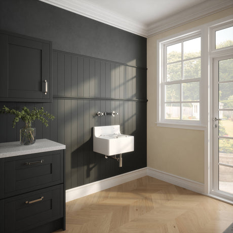 Nuie Ceramic Cleaner Sink With Grid 455 x 362 x 396mm CS10318 LS3