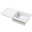 Nuie 1.0 Bowl Ceramic Inset Kitchen Sink & Drainer White Reversible 1010mm x 525mm CT11T1010