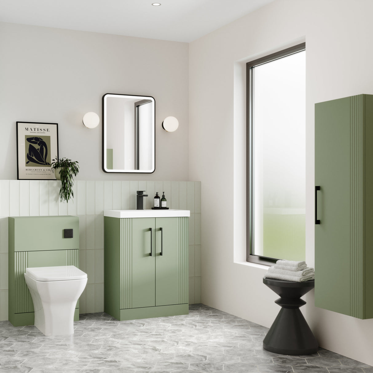 Nuie Deco Satin Green Furniture LS