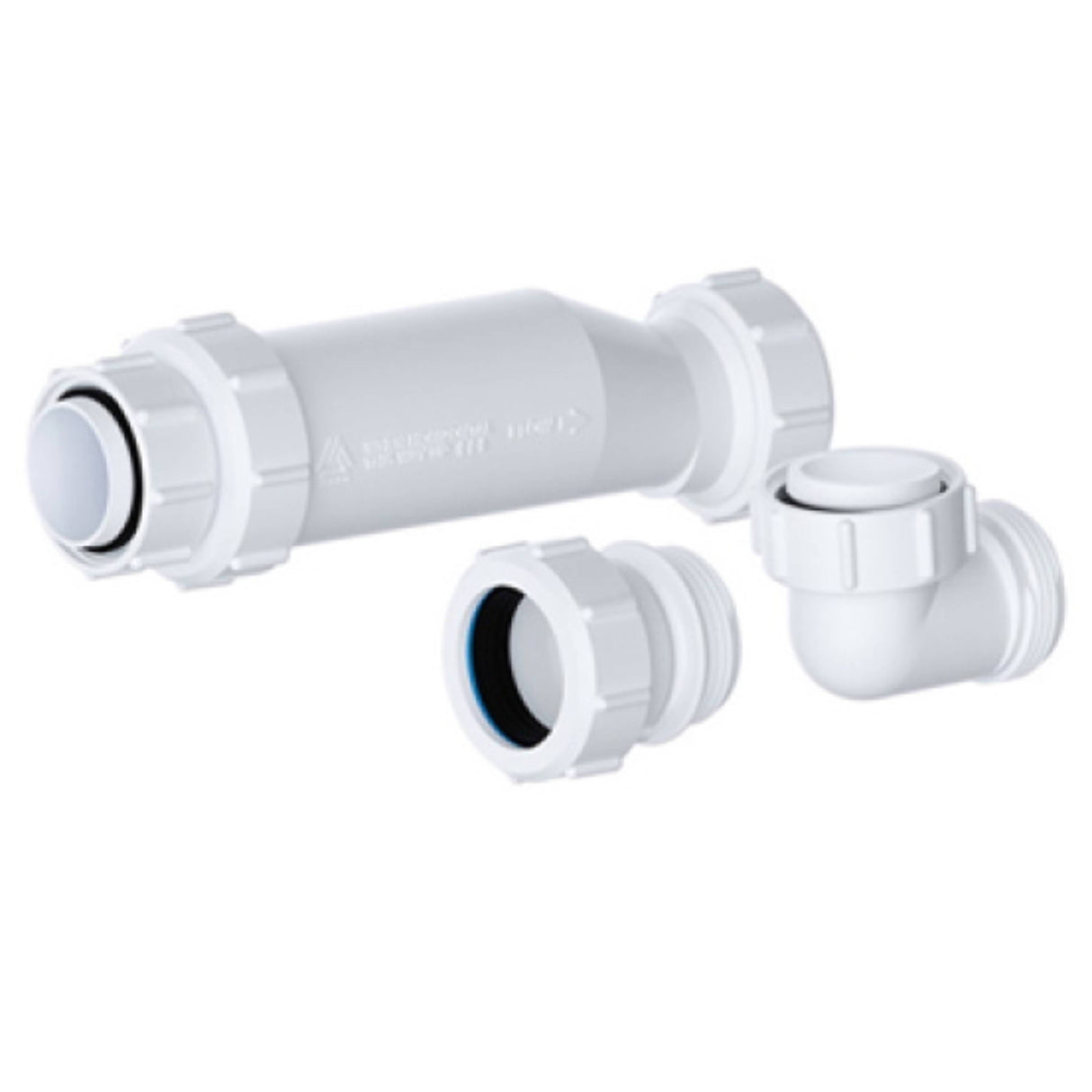 Nuie In-line One Way Waste Trap For Furniture Basins White E323